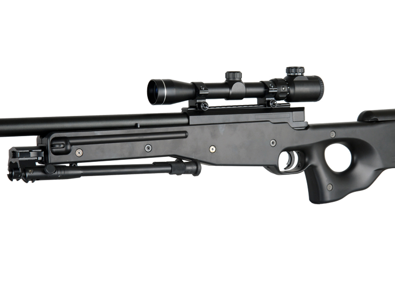 DOUBLE EAGLE FULL METAL L96 BOLT ACTION SNIPER RIFLE W/ SCOPE & BIPOD