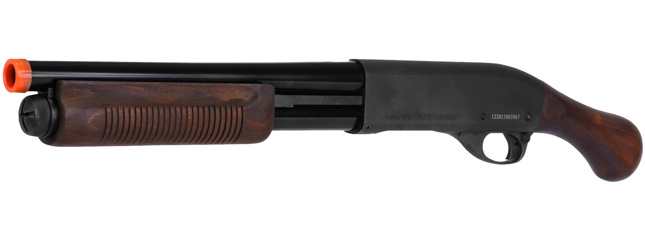 PPS M870-S-11 M870 STUBBY REAL WOOD "SHELL EJECTING" GAS POWERED SHOTGUN