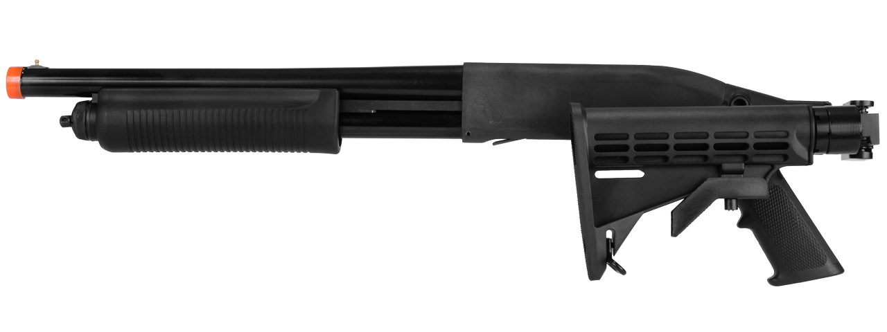 PPS M870-ST-10 M870 FOLDING RETRACTABLE STOCK "SHELL EJECTING" GAS POWERED SHOTGUN - Click Image to Close