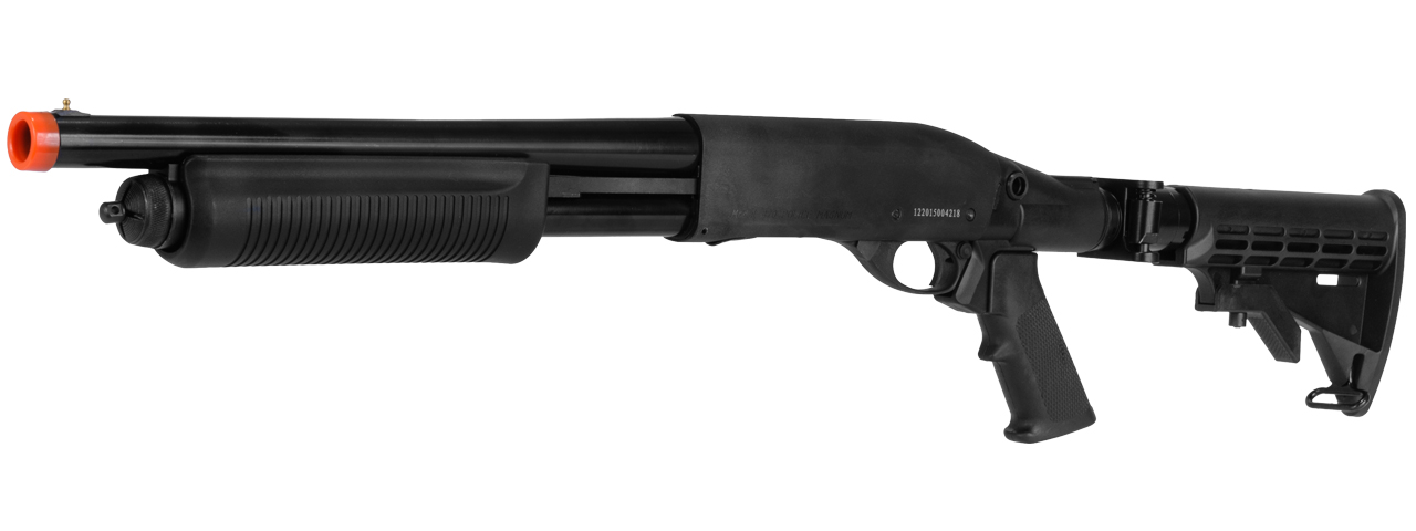 PPS M870-ST-10 M870 FOLDING RETRACTABLE STOCK "SHELL EJECTING" GAS POWERED SHOTGUN - Click Image to Close