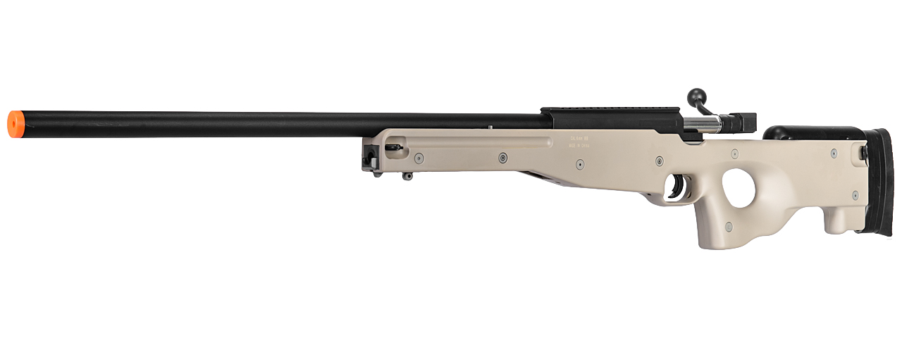 WELL AIRSOFT L96 AWP BOLT ACTION RIFLE W/ OPTIC RIS - TAN - Click Image to Close