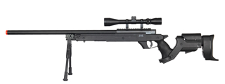 WELL MB04BAB BOLT ACTION RIFLE w/SCOPE & BIPOD (COLOR: BLACK)
