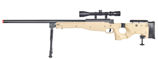 WELL MB08TAB L96 AWP BOLT ACTION RIFLE w/FOLDING STOCK BIPOD & SCOPE (COLOR: TAN)