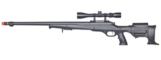 WELL MB11BA BOLT ACTION RIFLE w/FLUTED BARREL & SCOPE (COLOR: BLACK)