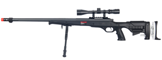 WELLFIRE MB12D FULL METAL BOLT ACTION SNIPER RIFLE W/ SCOPE AND BIPOD