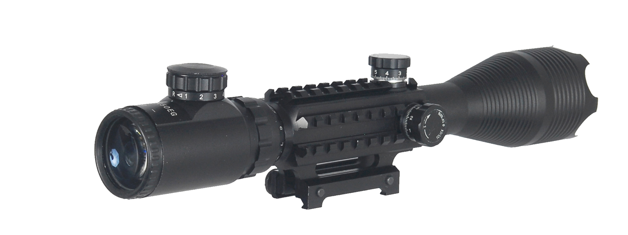 MB1300 4-16x50MM TRI-RAIL ILLUMINATED RIFLE SCOPE w/INTEGRATED SCOPE MOUNT