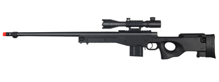 WellFire MK96 Bolt Action Rifle w/ Fluted Barrel & Scope (BLACK)