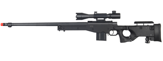 WELL MB4403BA2 BOLT ACTION RIFLE w/FLUTED BARREL & ILLUMININATED SCOPE (COLOR: BLACK)