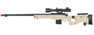 WELL MB4403TA2 BOLT ACTION RIFLE w/FLUTED BARREL & ILLUMINATED SCOPE (COLOR: TAN)
