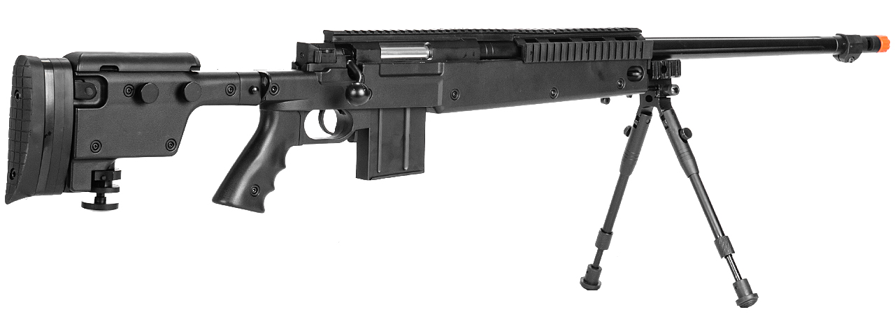 Well MB4407B Bolt Action Rifle, w/ Bi-pod, Black - Click Image to Close