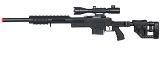 WELL MB4410BA2 BOLT ACTION RIFLE w/ILLUMINATED SCOPE (COLOR: BLACK)