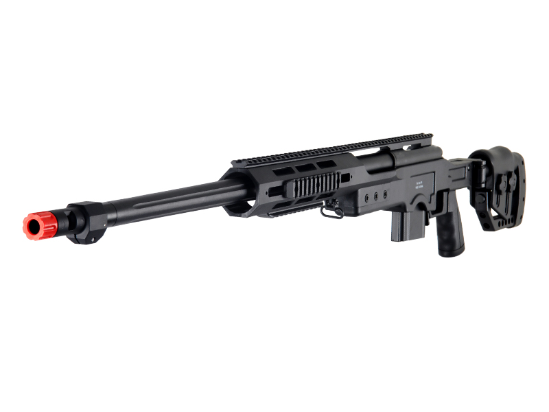 WELL AIRSOFT MB4411 BOLT ACTION SNIPER RIFLE W/ FLUTED BARREL - BLACK