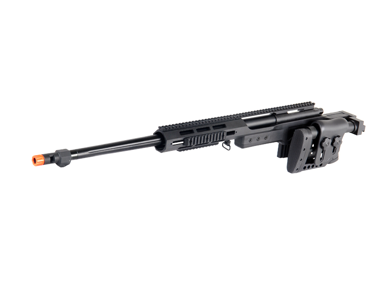 WELL AIRSOFT MB4411 BOLT ACTION SNIPER RIFLE W/ FLUTED BARREL - BLACK - Click Image to Close