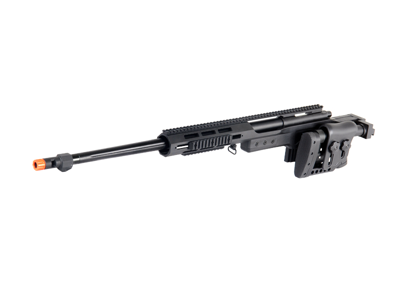 WELL AIRSOFT MB4411 BOLT ACTION SNIPER RIFLE W/ FLUTED BARREL - BLACK