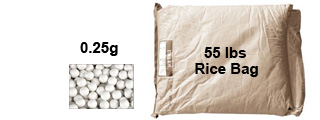 ICS MC-23D 0.25g BB's, 105,000 ct., White