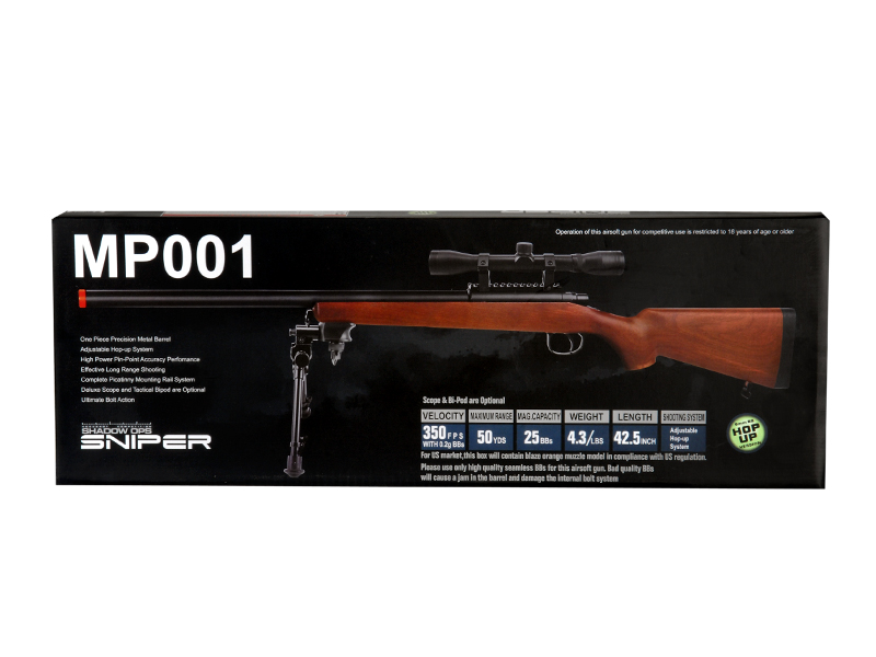 AGM MP001A BOLT ACTION SNIPER RIFLE (COLOR: WOOD) - Click Image to Close