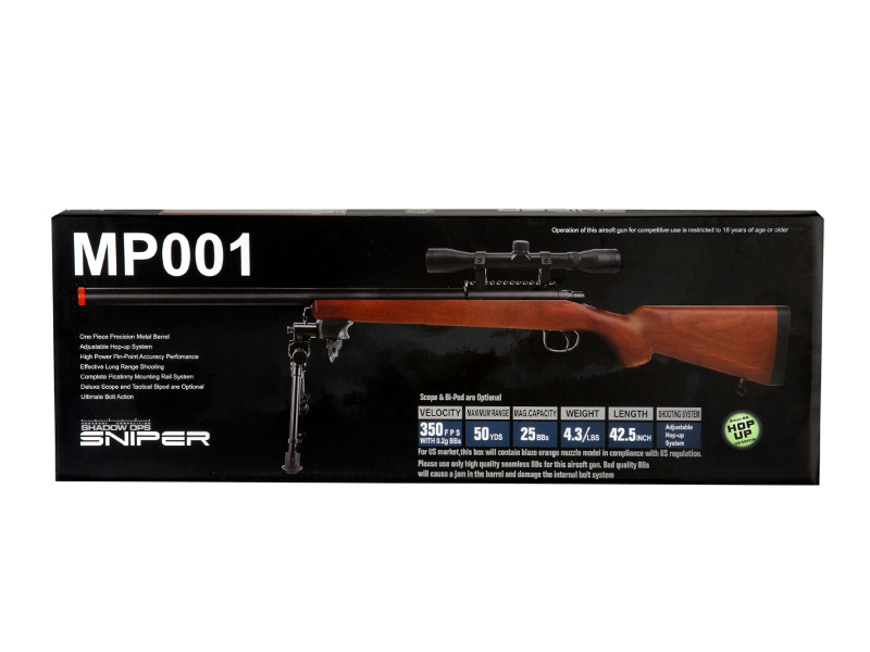 AGM MP001A BOLT ACTION SNIPER RIFLE (COLOR: WOOD)