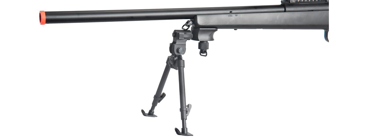 AGM MP001BAB BOLT ACTION SNIPER RIFLE w/ SCOPE & BI-POD (COLOR: BLACK)