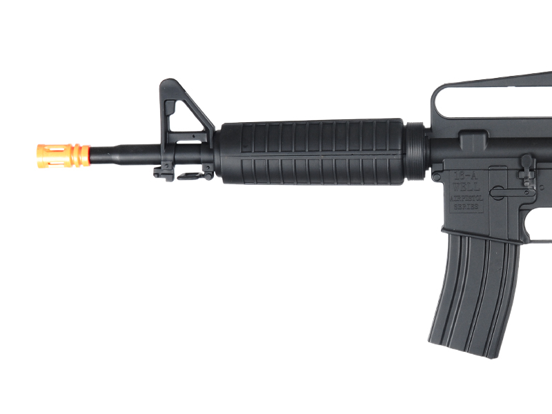 Well Fire MR711 M4A1 Airsoft Spring Rifle w/ Adjustable Stock (Color: Black) - Click Image to Close