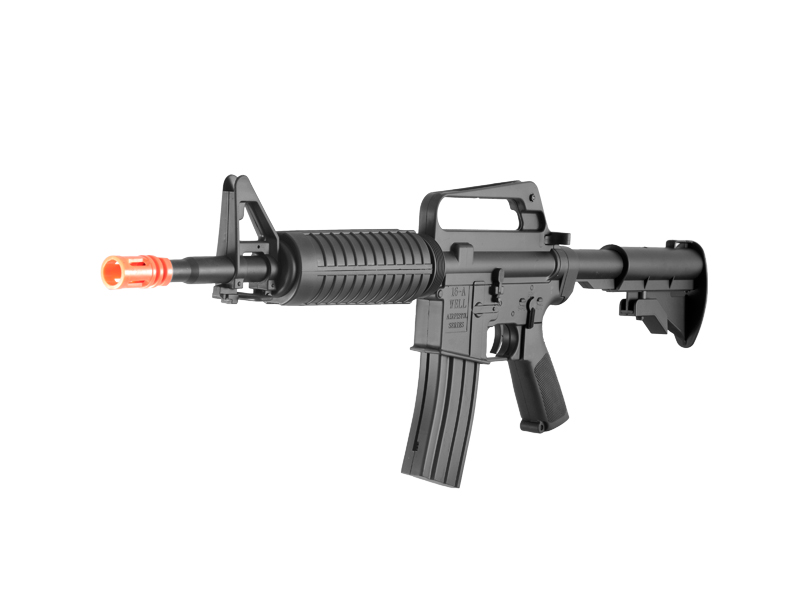 Well Fire MR711 M4A1 Airsoft Spring Rifle w/ Adjustable Stock (Color: Black)