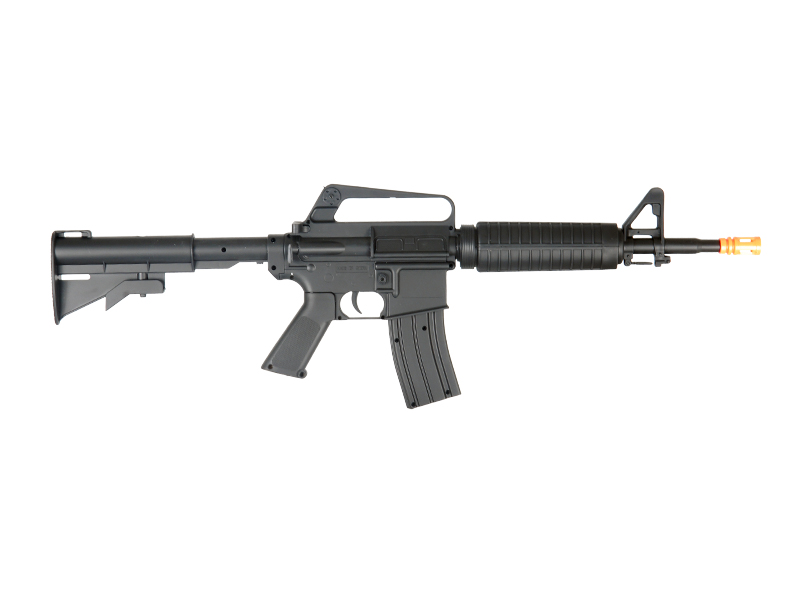 Well Fire MR711 M4A1 Airsoft Spring Rifle w/ Adjustable Stock (Color: Black)