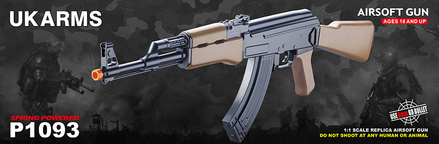 UKARMS P1093 AK Spring Rifle, Fixed Stock - Click Image to Close