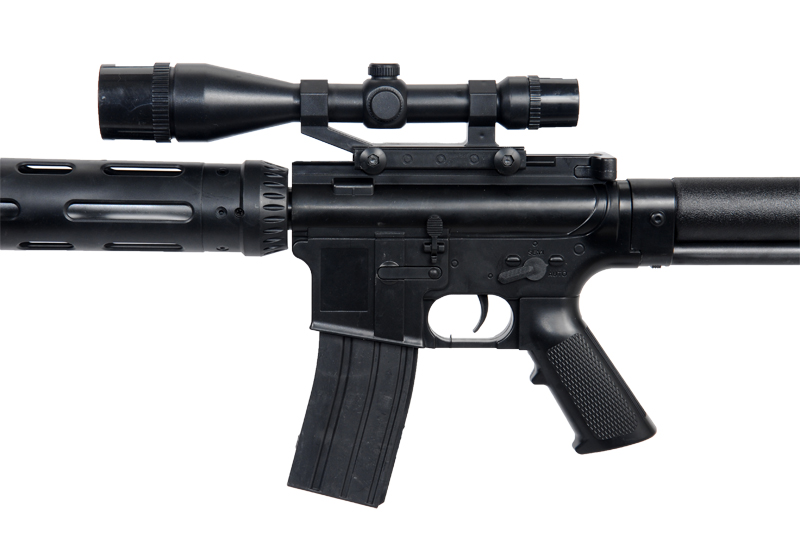 UKARMS P1136 Spring Rifle w/ Scope, Laser, & Flashlight and Bonus P618 Spring Pistol in Combo Box