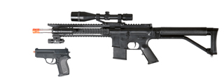 UKARMS P1137 RIS Spring Rifle w/ Scope, Laser & Flashlight and Bonus P618 Spring Pistol in Combo Box