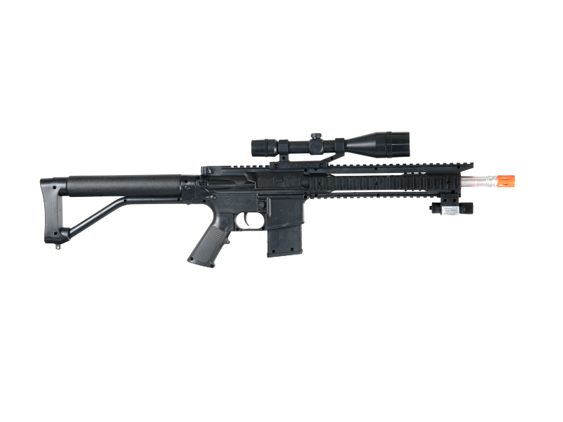 UKARMS P1137 RIS Spring Rifle w/ Scope, Laser & Flashlight and Bonus P618 Spring Pistol in Combo Box - Click Image to Close