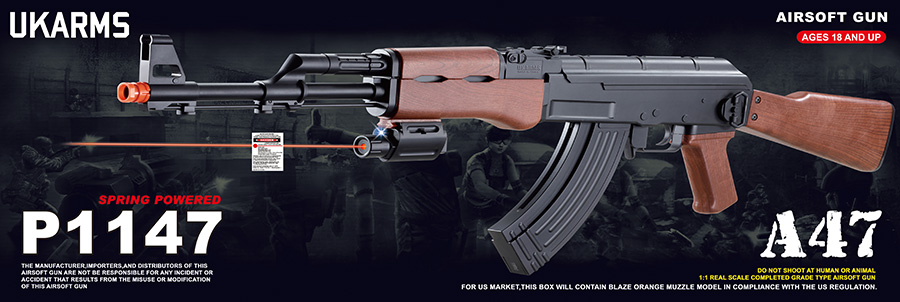 UKARMS P1147 AK-47 Spring Rifle w/ Laser