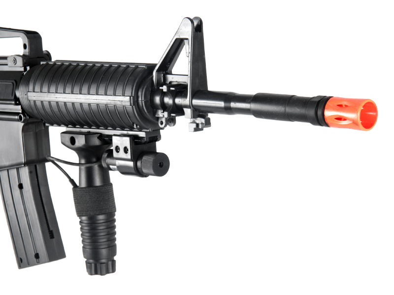UK Arms M4A1 Spring Rifle w/ Laser and Vertical Grip (Color: Black) - Click Image to Close