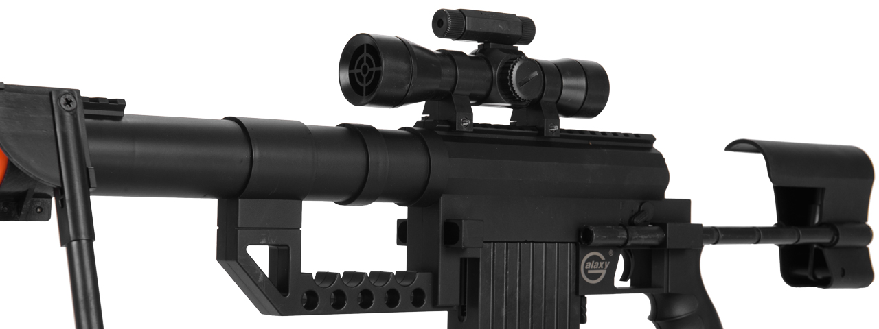 UK Arms P1200 M200 Airsoft Spring Sniper Rifle w/ Scope, Bipod, and Laser (Color: Black)