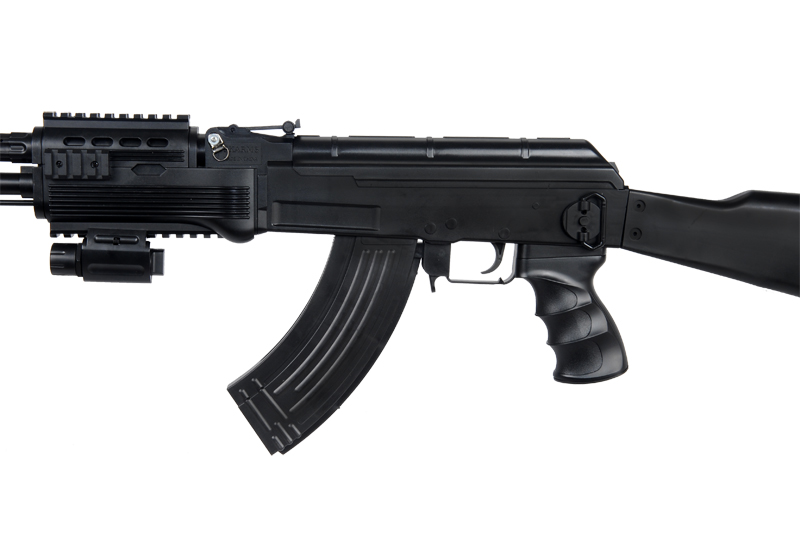 UKARMS P1247 Tactical AK-47 Spring Rifle, full stock with Bonus Spring Pistol Combo Pack - Click Image to Close
