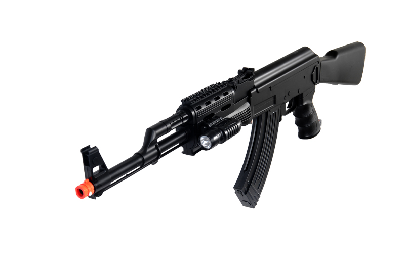 UKARMS P48 Tactical AK-47 Spring Rifle with Laser and Flashlight - Click Image to Close
