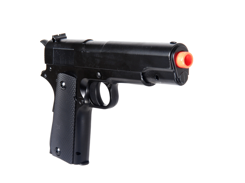 UKARMS P819 Metal Spring Pistol, 8.5", Black - Click Image to Close