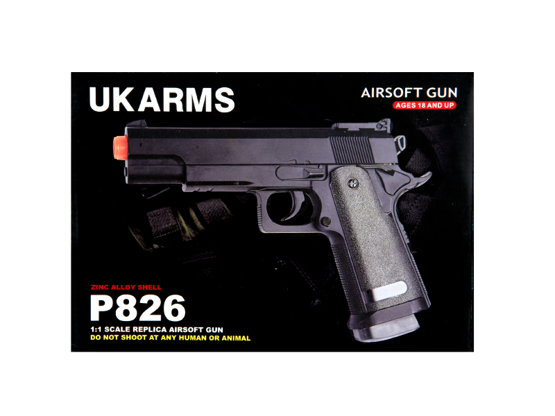 UKARMS P826 Metal Spring Pistol - Click Image to Close