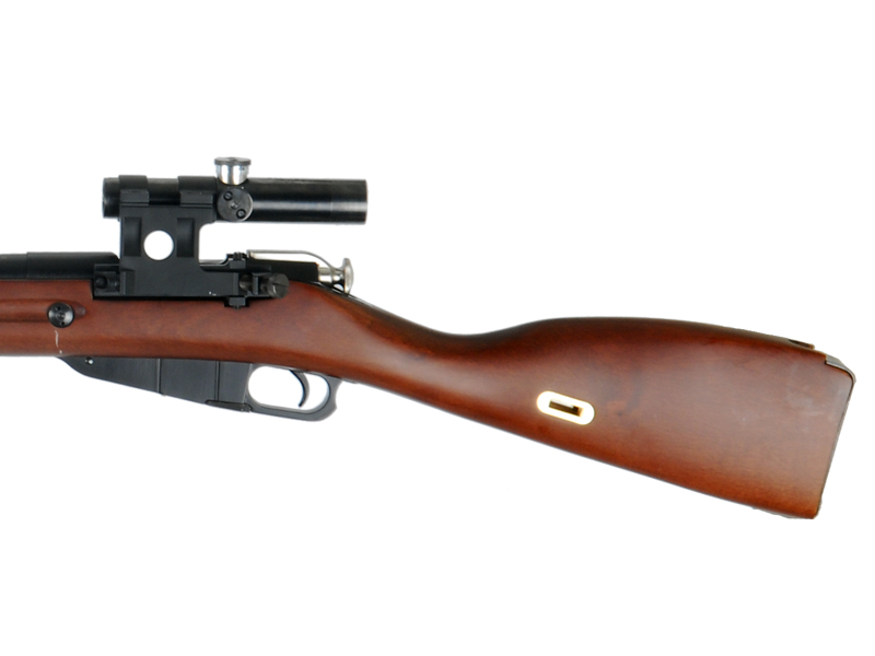 PPS PPSGG0003 Mosin Nagant Gas Sniper Rifle, Real Wood w/ Scope - Click Image to Close