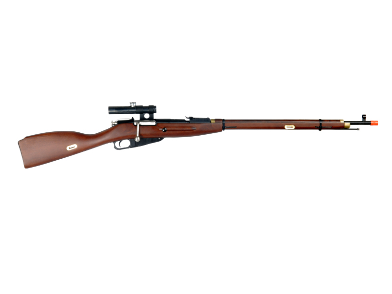 PPS PPSSP0002 Mosin Nagant Bolt Action Sniper Rifle, Real Wood w/ Scope