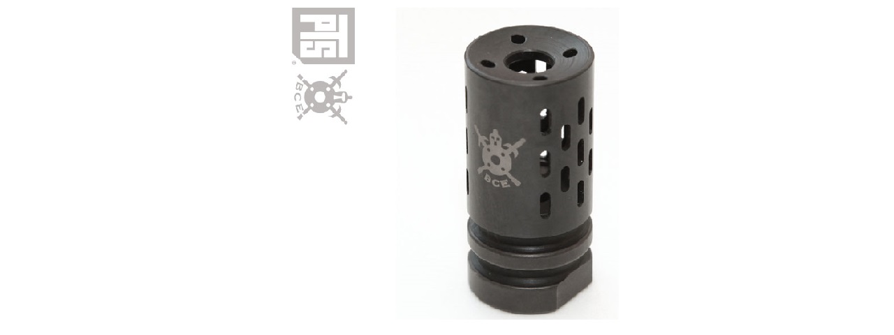 PTS SYNDICATE BATTLE COMP 1.0 14MM CW FLASH HIDER - BLACK