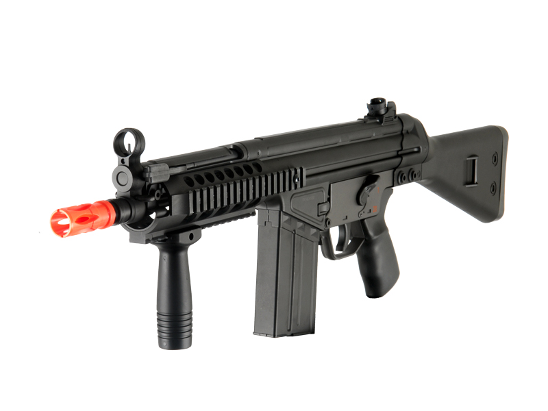 JG T3-MC51G RIS AEG Metal Gear, Polymer Body, Fixed Stock, Vertical Foregrip - Click Image to Close
