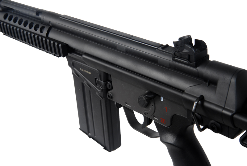 JG T3-MC51P RIS AEG Metal Gear, Polymer Body, Adjustable Pull Stock, Vertical Foregrip - Click Image to Close