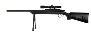 CYMA AIRSOFT MK51 BOLT ACTION SNIPER RIFLE W/ SCOPE - BLACK