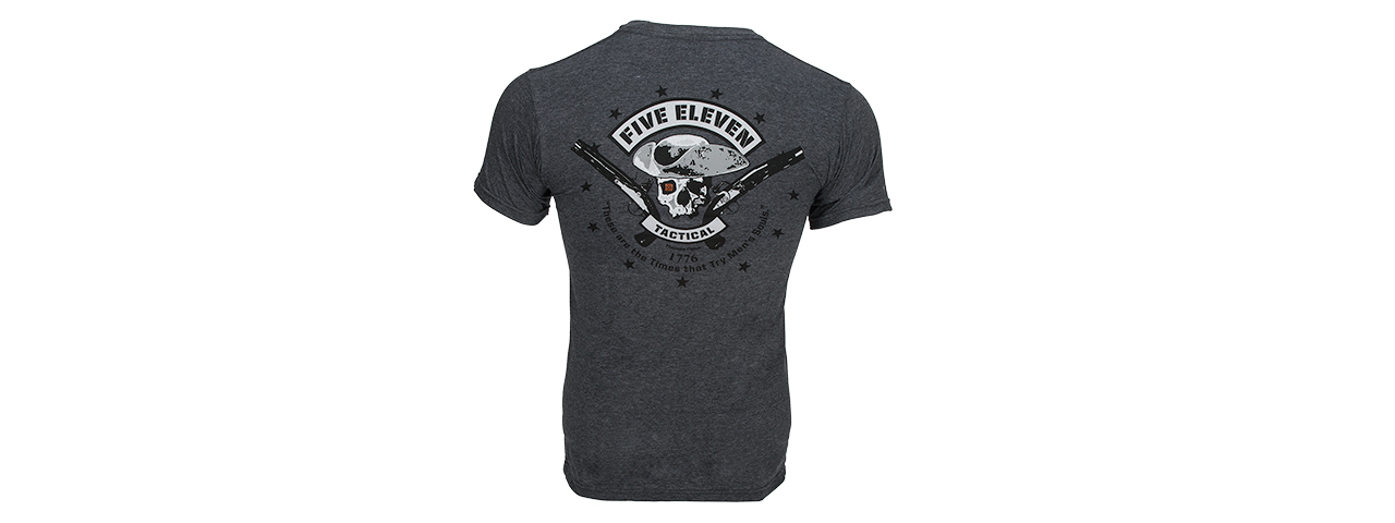 5.11 TACTICAL PREMIUM MOBILITY PATRIOT T-SHIRT - CHARCOAL HEATHER - Click Image to Close