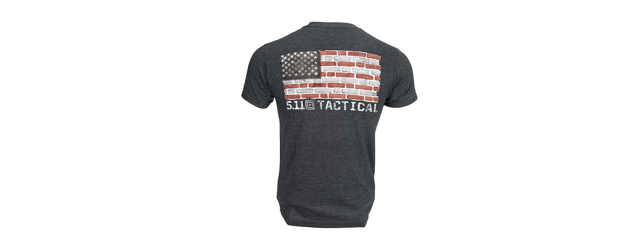 5.11 TACTICAL BRICKS AND MORTAR T-SHIRT - CHARCOAL HEATHER - Click Image to Close