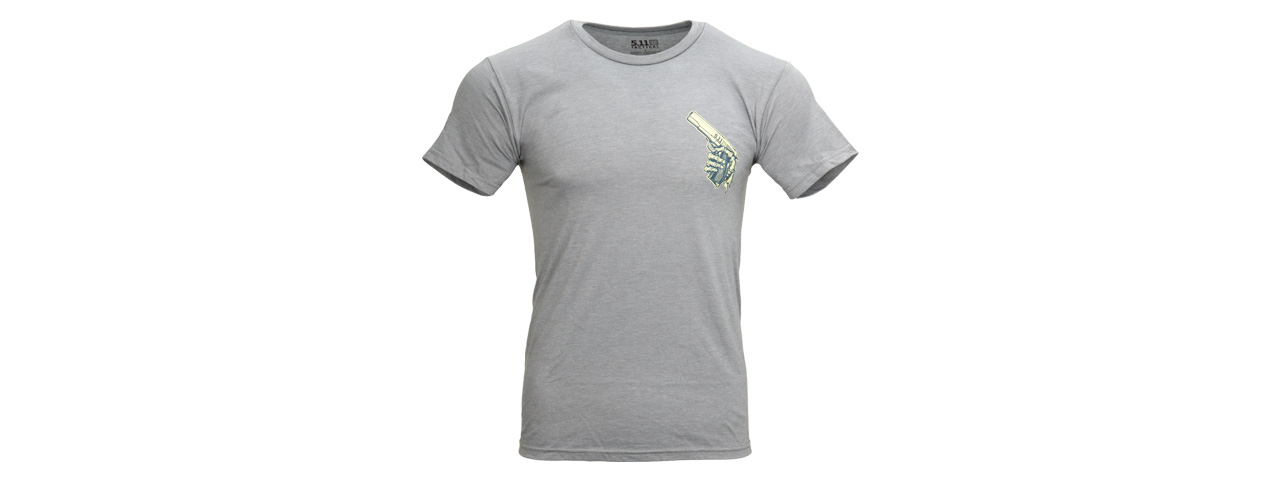 511-41191EA-097 5.11 TACTICAL COLD HANDS 45 T-SHIRT - MEDIUM (GREY HEATHER)
