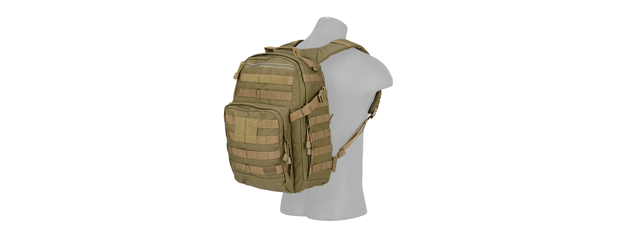 511-56892-328 RUSH12 TACTICAL OUTDOOR NYLON MOLLE BACKPACK (SANDSTONE)