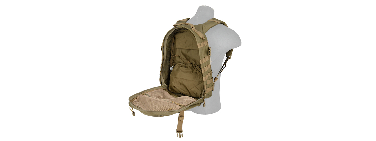 511-56892-328 RUSH12 TACTICAL OUTDOOR NYLON MOLLE BACKPACK (SANDSTONE) - Click Image to Close