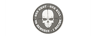 AC-130D "ONE SHOT, ONE KILL" PVC PATCH (GRAY)