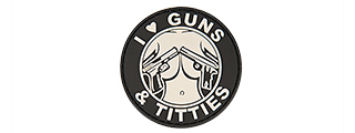 AC-130G "I LOVE GUNS & TITTIES" PVC PATCH (BW)