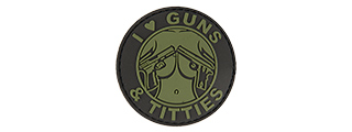 AC-130H "I LOVE GUNS & TITTIES" PVC PATCH (BK/OD)